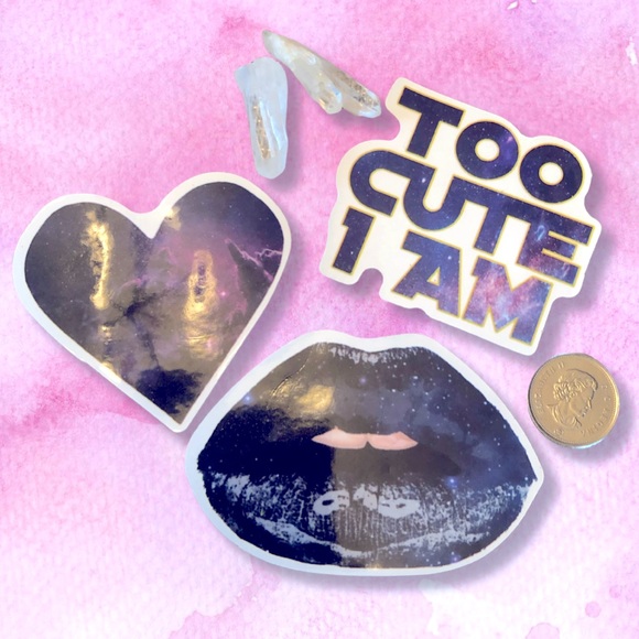 Cosmic lip stickers mix, Cute Trendy Stickers - Picture 2 of 2